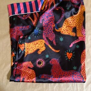 NWOT Colorful Leopard Print Wide Leg Pants | XL